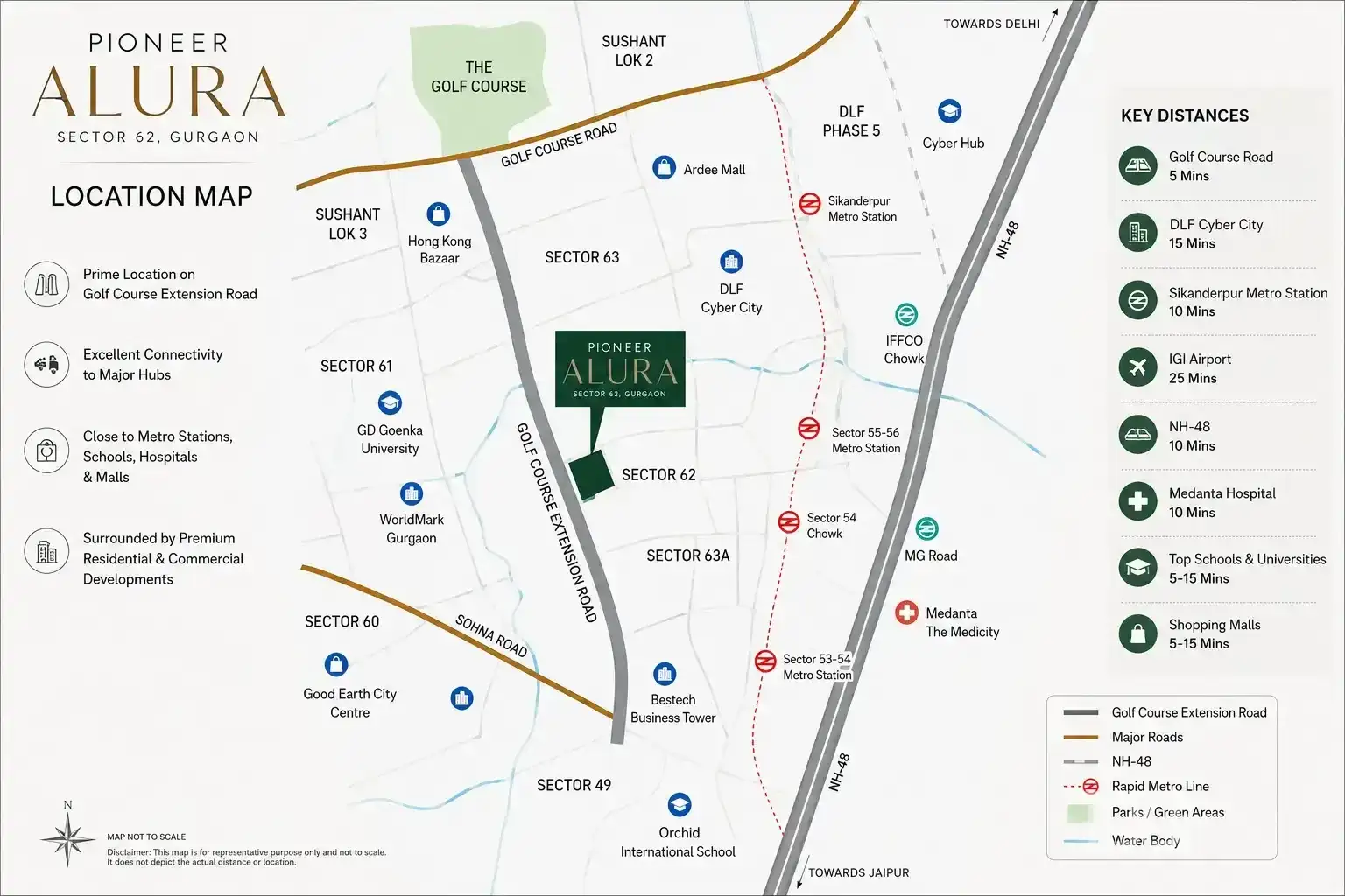 Sector 62 Gurugram Map View